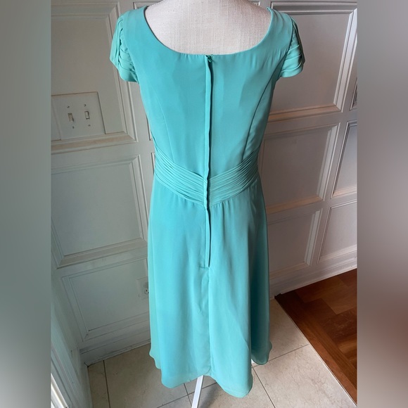 ❌SOLD❌IZIDRESS TURQUOISE MEDIUM 10 TULIP SKIRT SEQUIN EVENING DRESS PROM - Picture 5 of 6